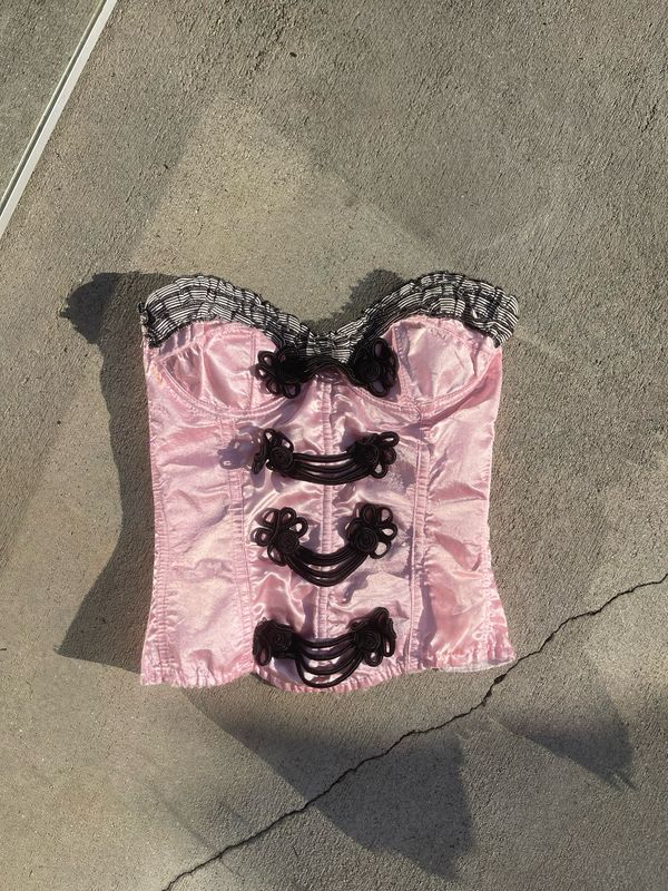 vintage satin corset