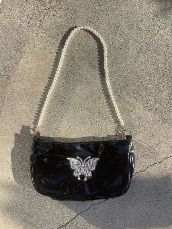 y2k vinyl butterfly handbag