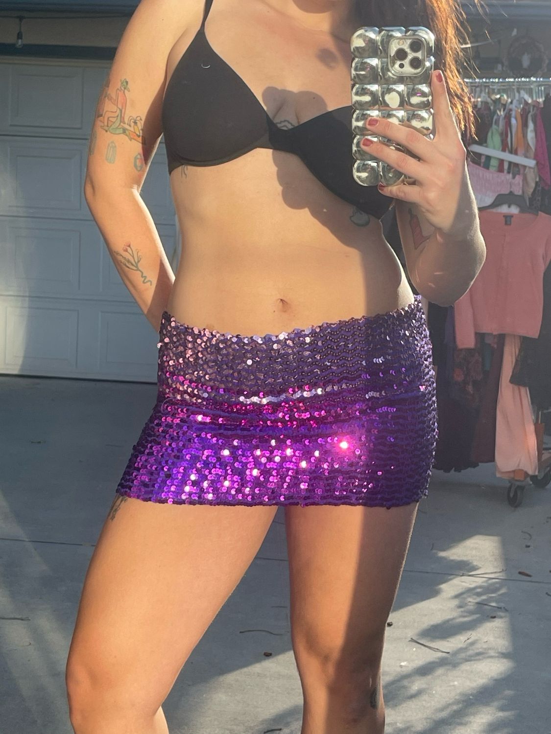 ombré sequin skirt