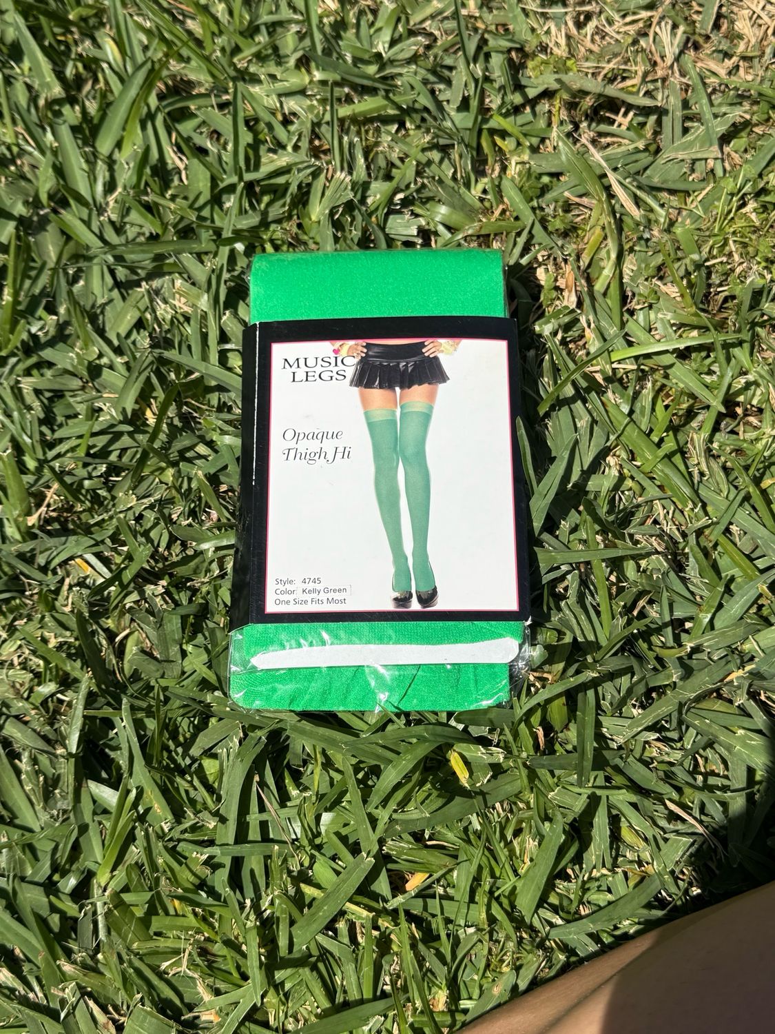 green thigh highs