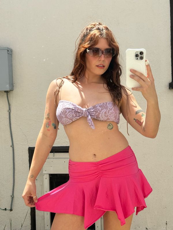lavender lace bra top