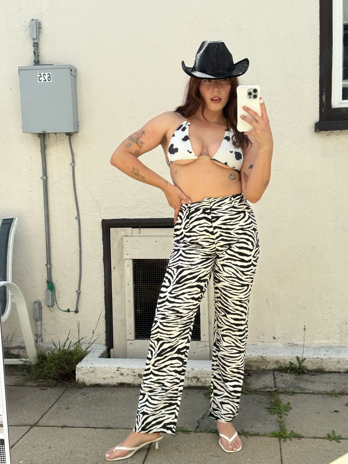 zebra trousers