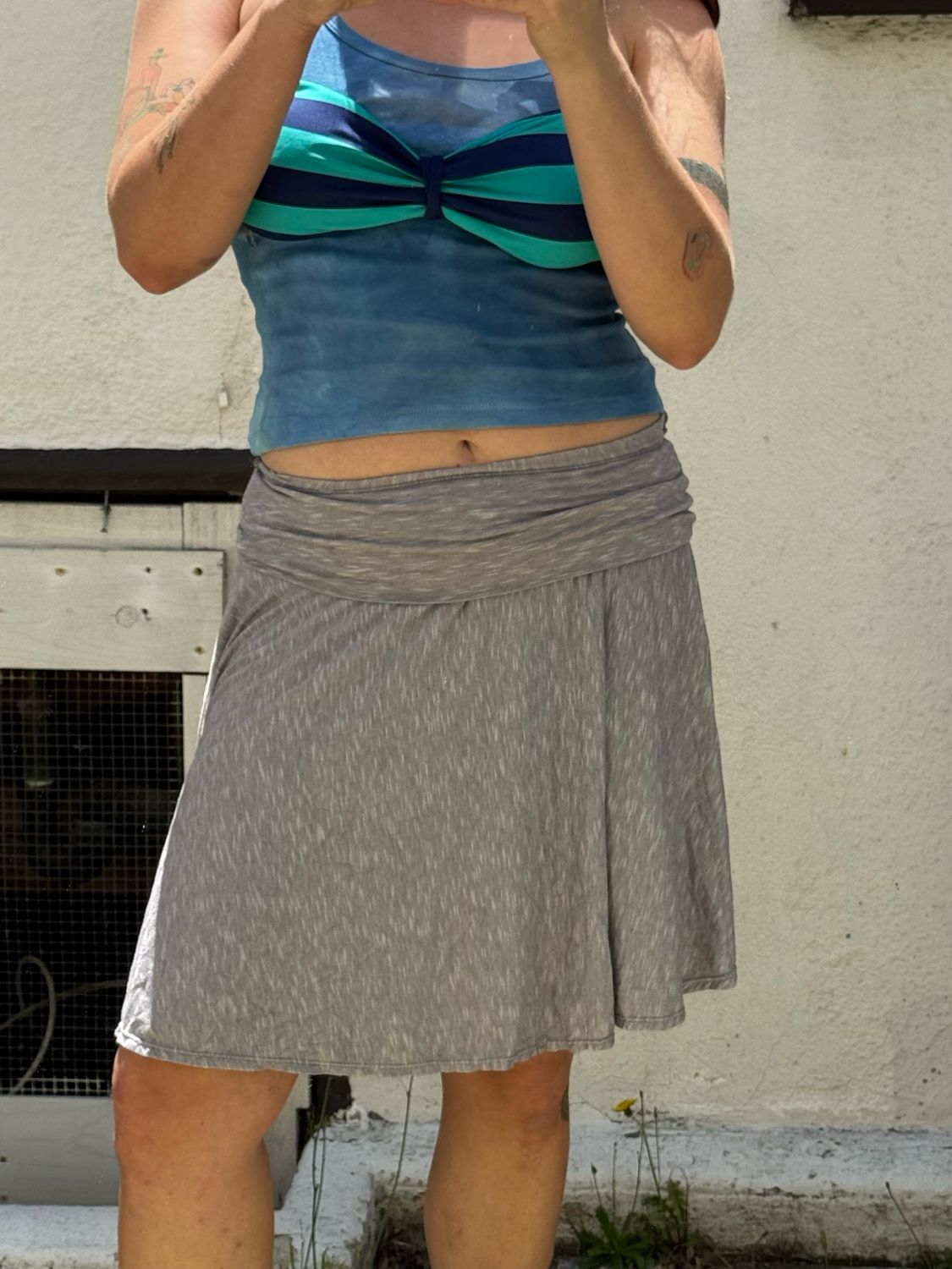 y2k stretch skirt