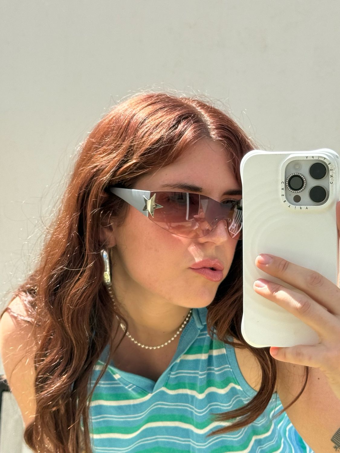y2k wraparound star sunglasses