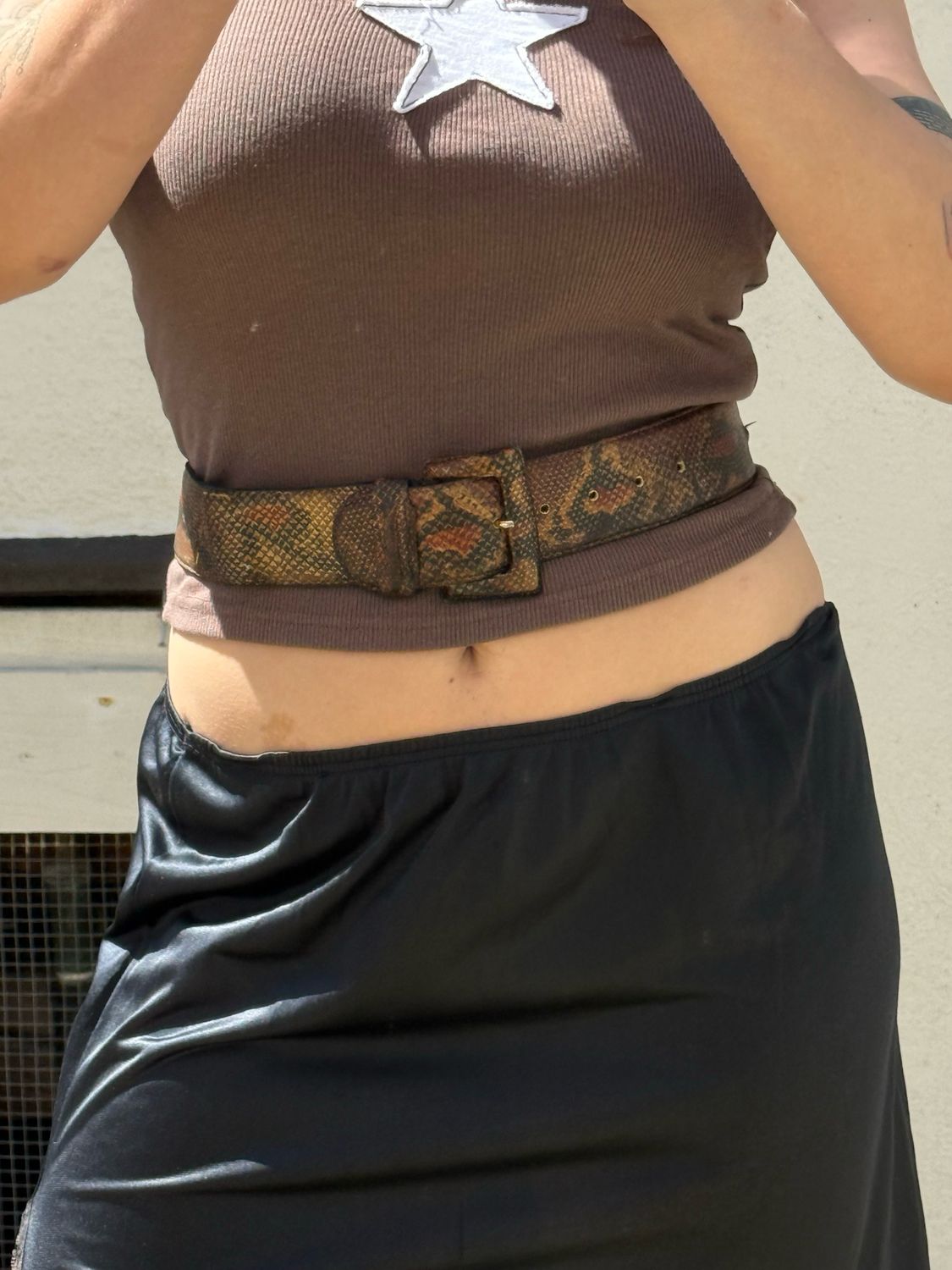 snake print belt