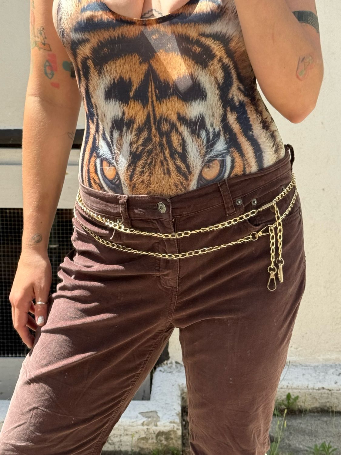 gold chain belt