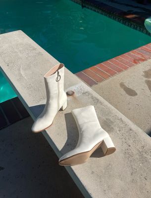 white go-go boots