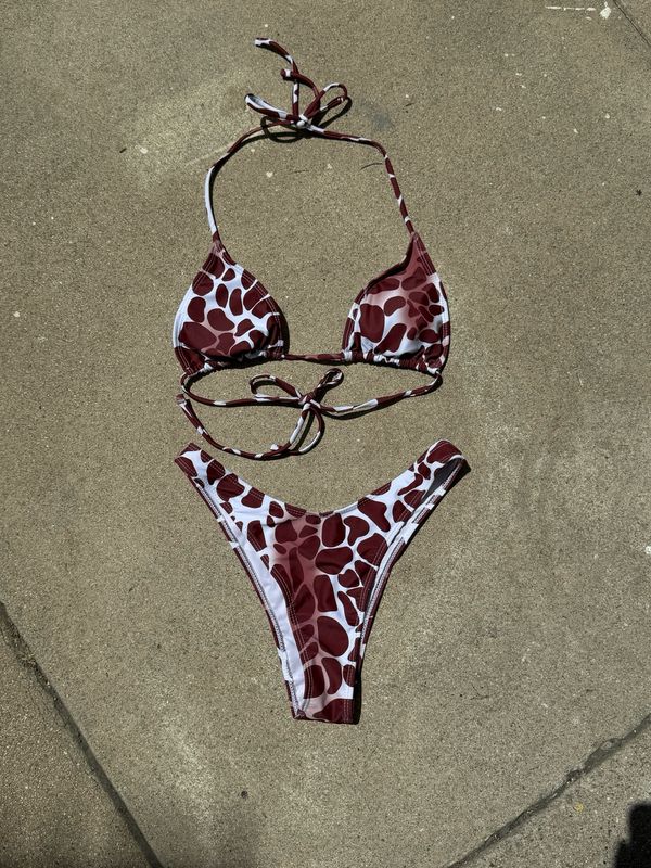 giraffe print bikini