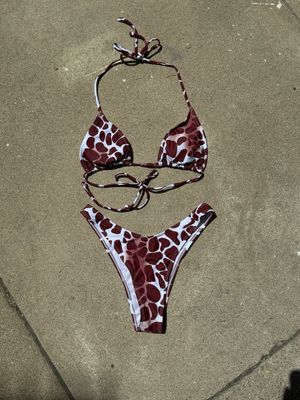 giraffe print bikini