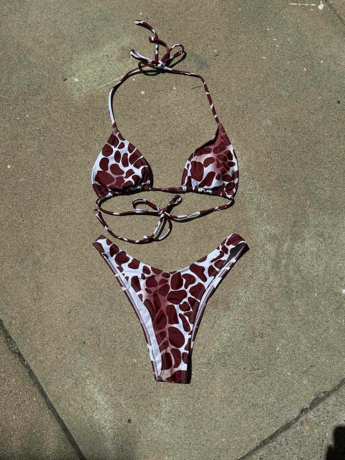 giraffe print bikini