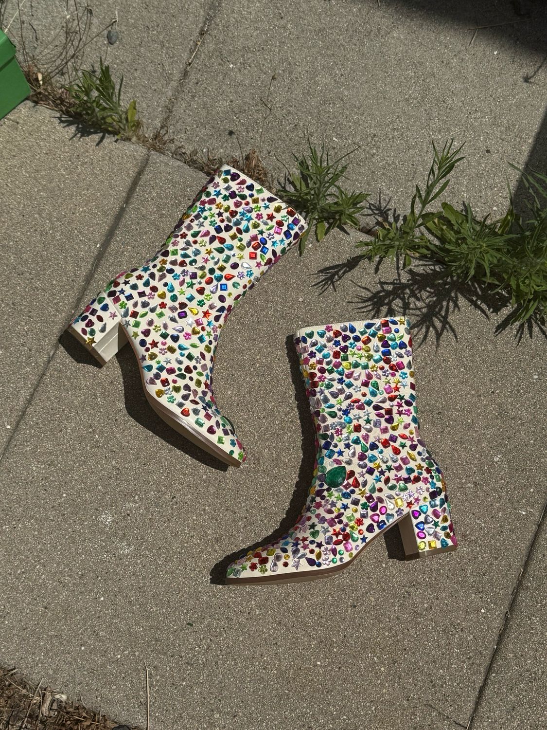 hand embellished gogo boots