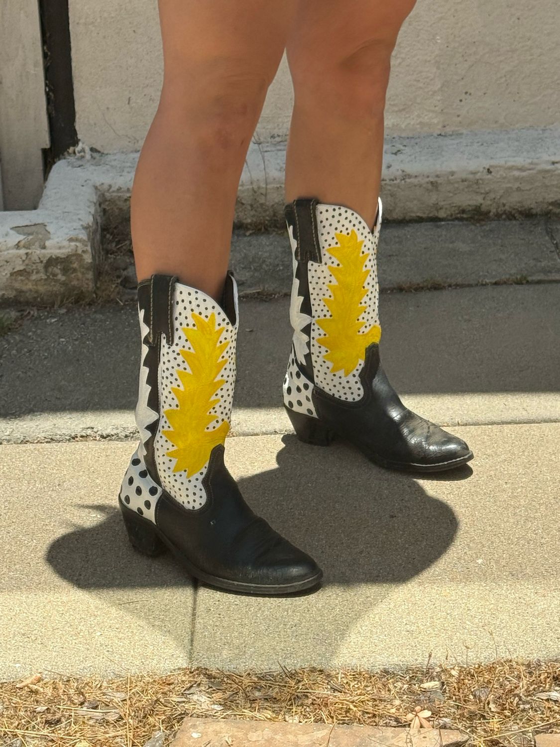 hand painted boots