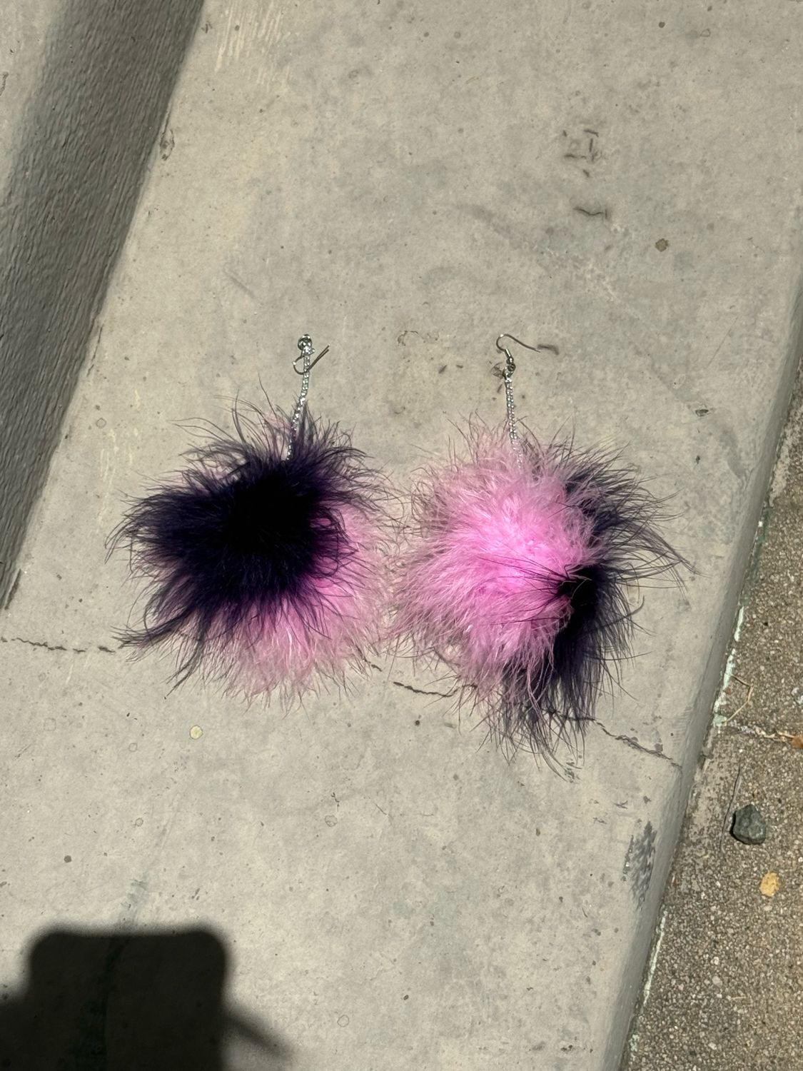 handmade poof earrings