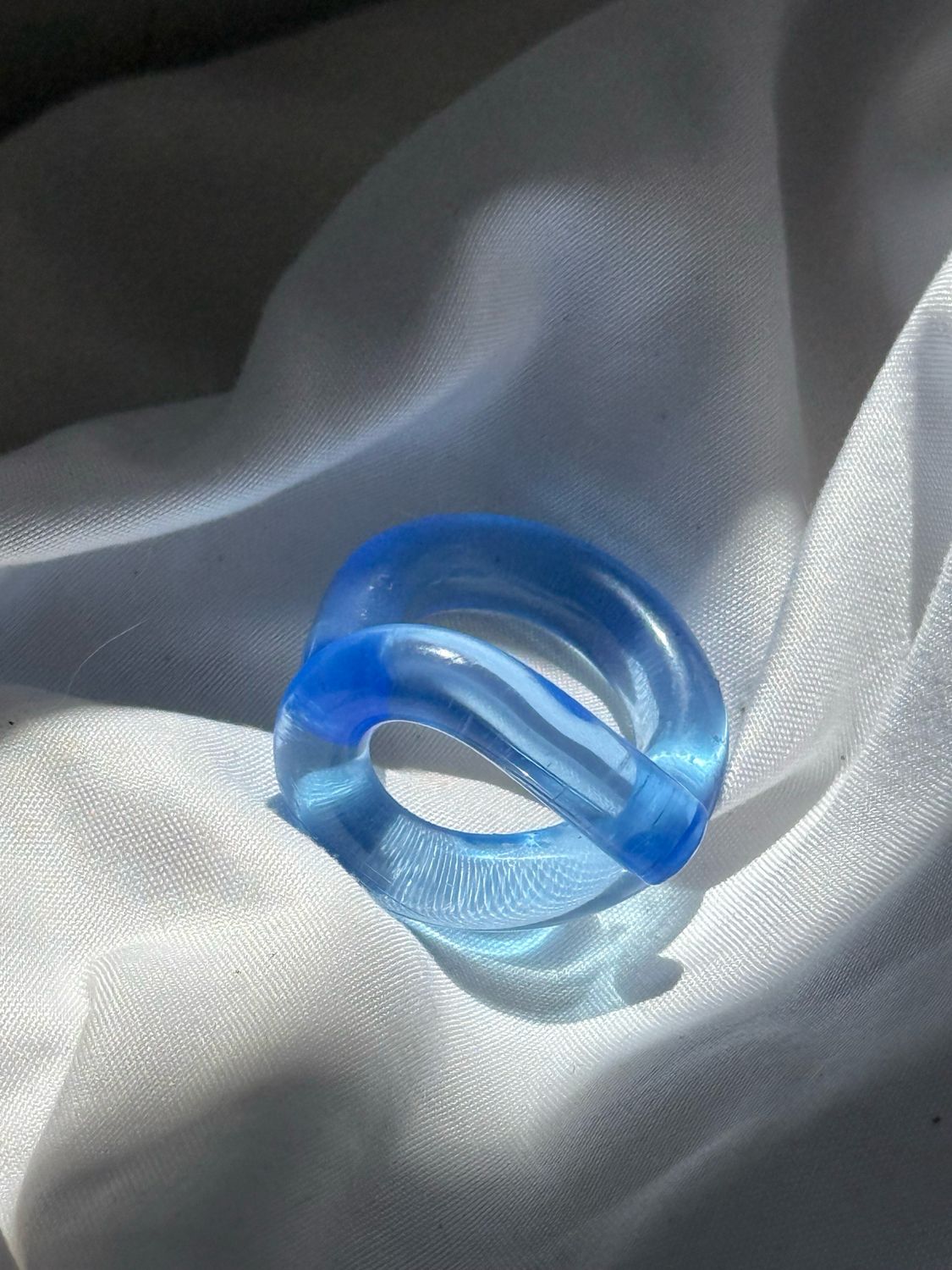 blue loop acrylic ring