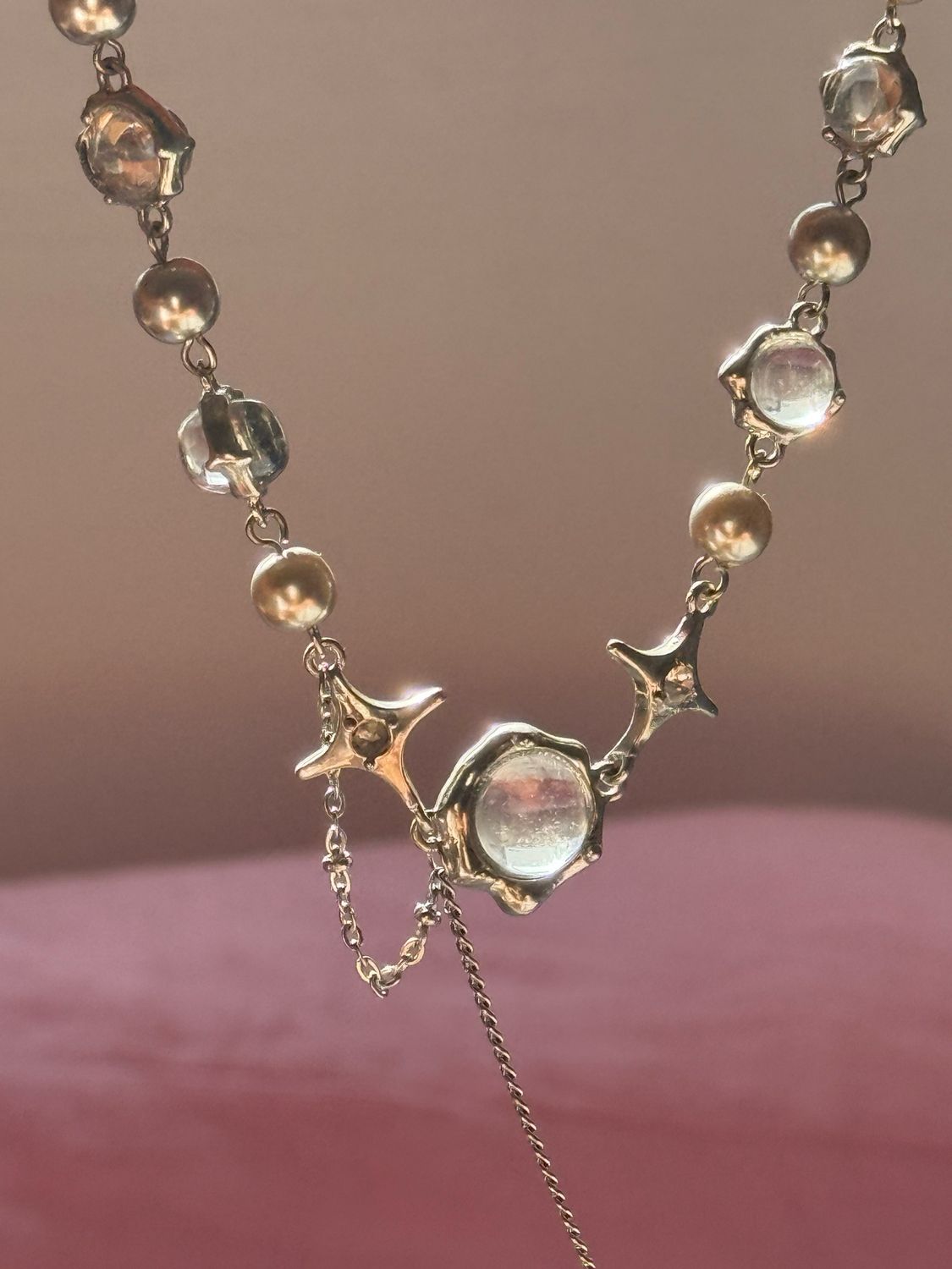 dreamy glass bead necklace