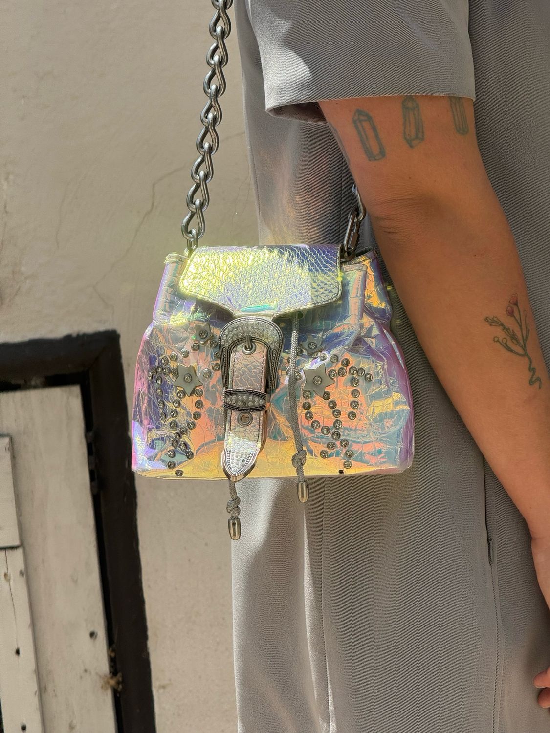 iridescent western bag