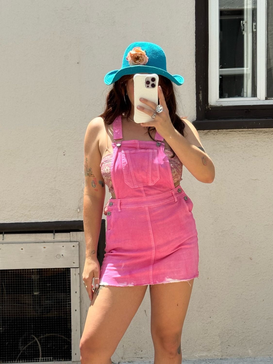 dyed and bleached overalls