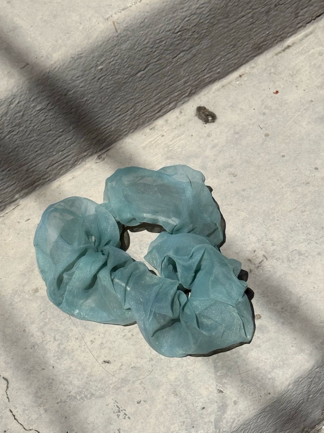 sheer handmade scrunchie