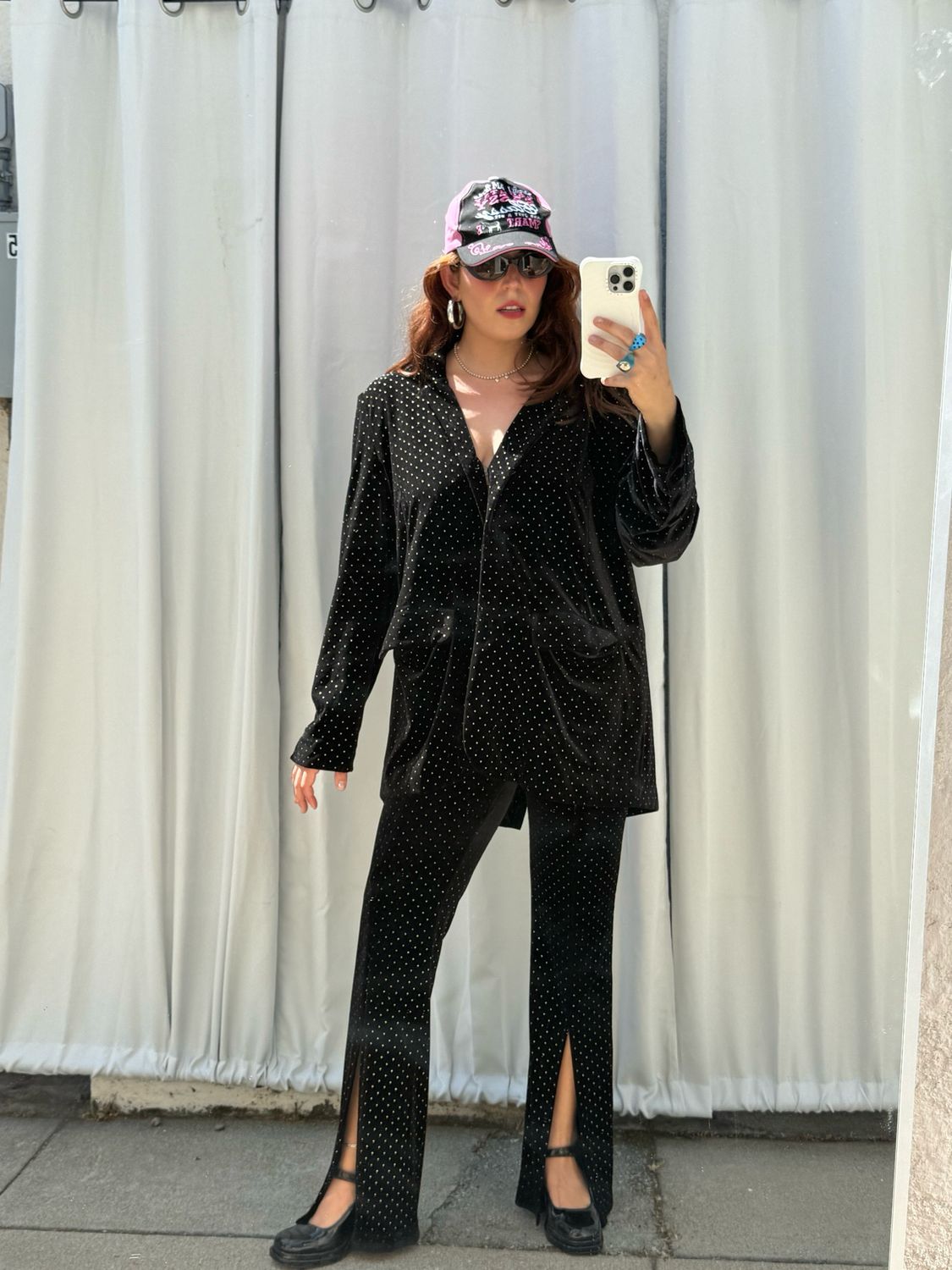 for love &amp; lemons velvet studded suit