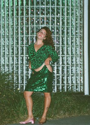 emerald green sequin tank