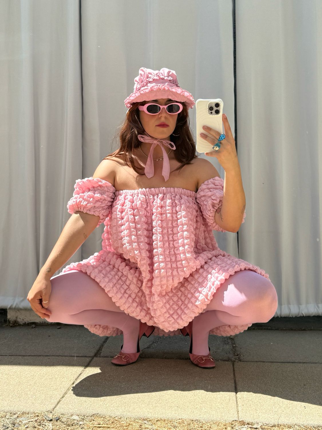 bubblegum popcorn babydoll dress