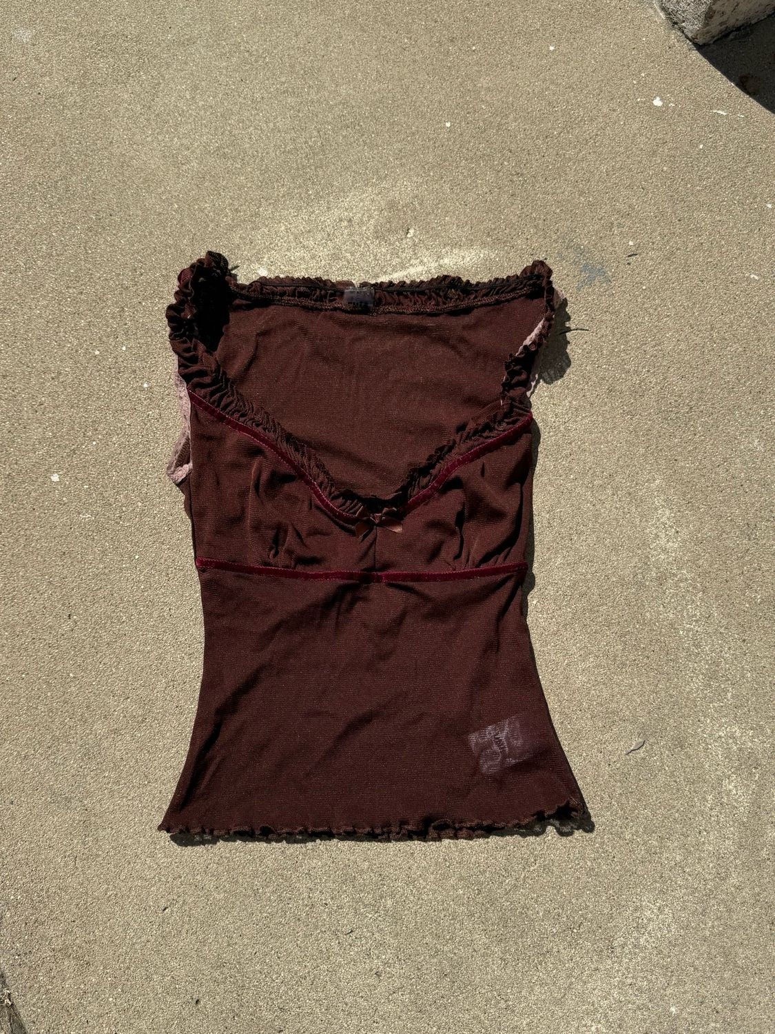 unit brown mesh cami