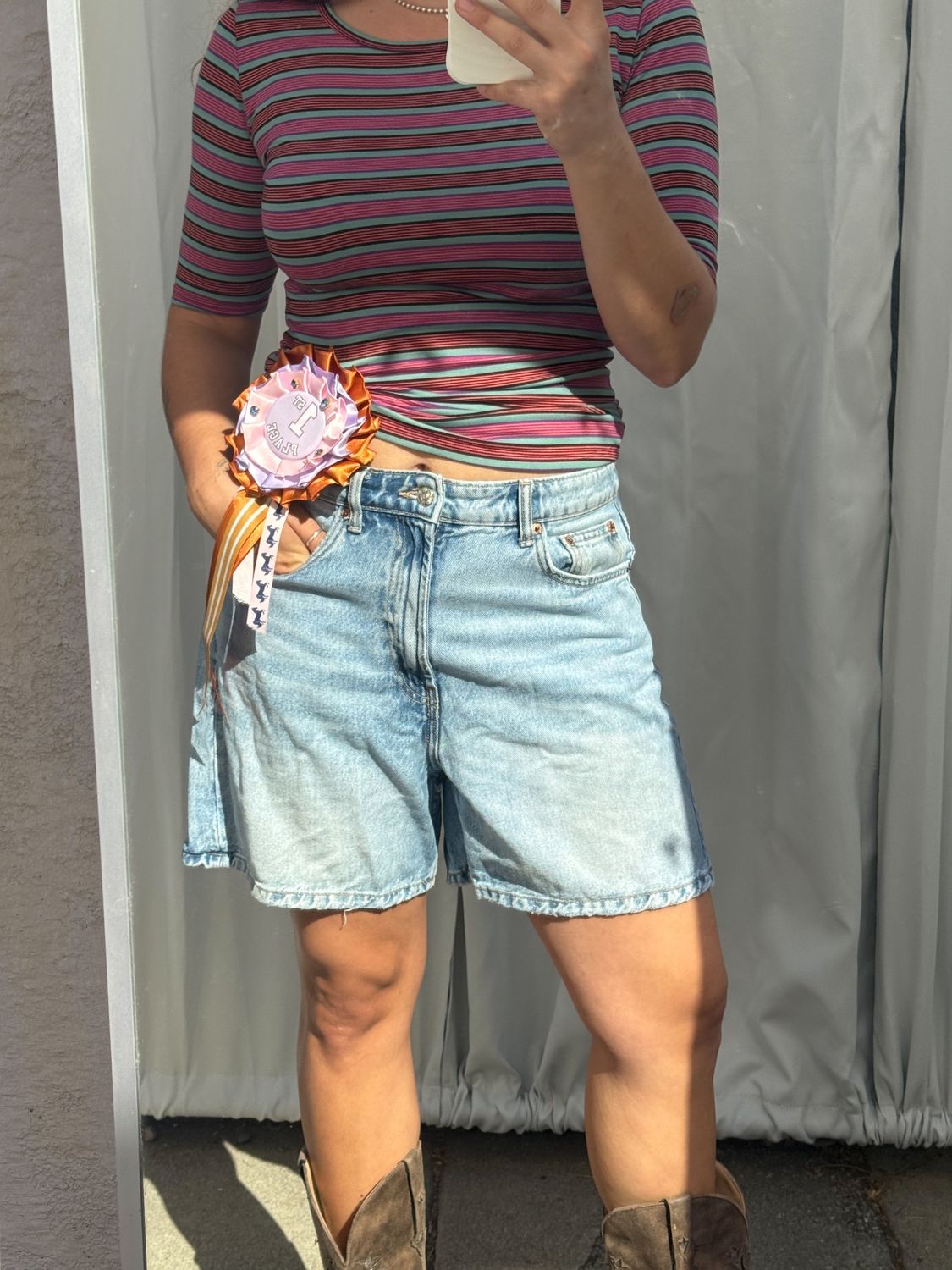 zara denim jorts