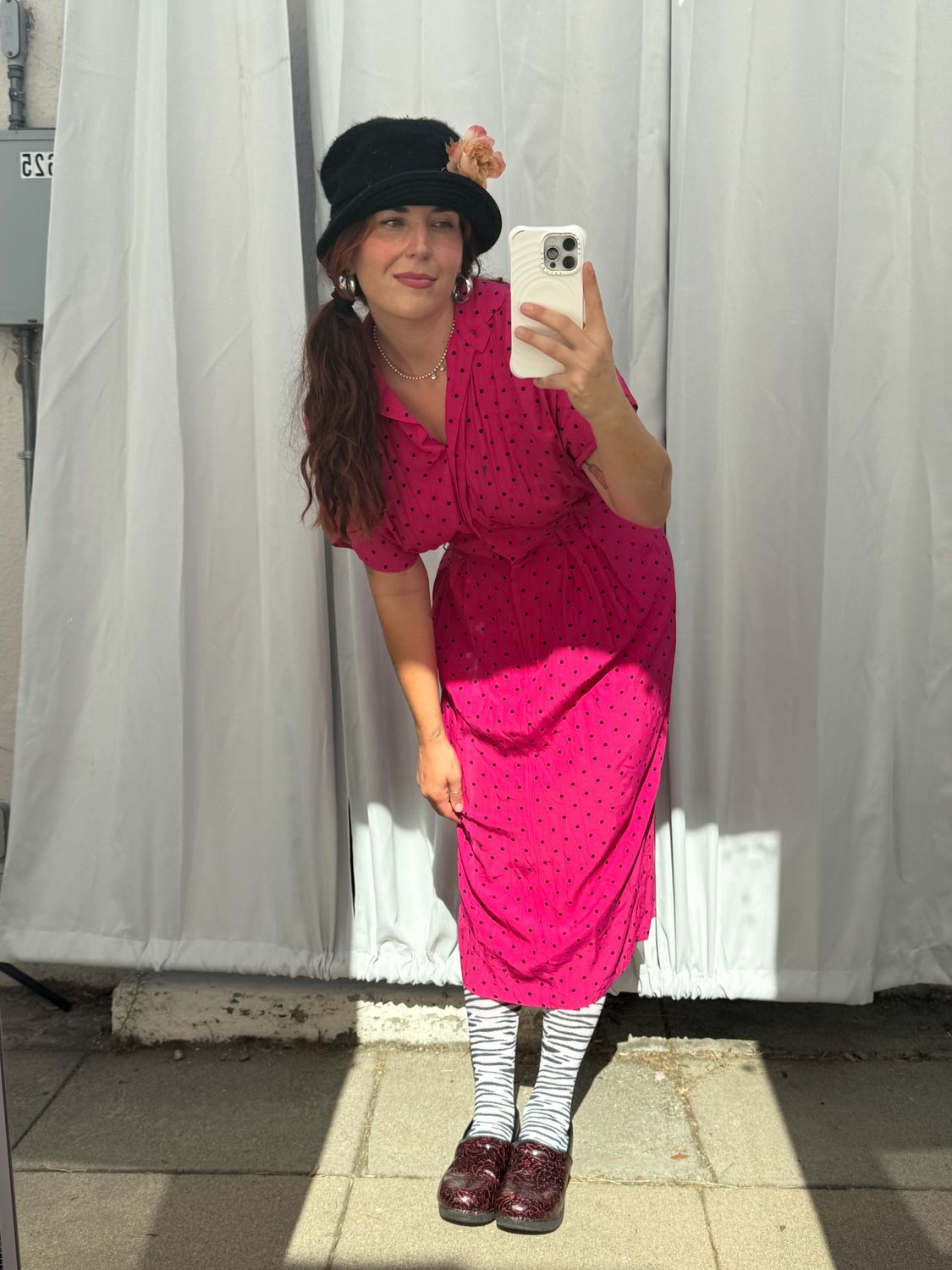 vintage polka dot dress