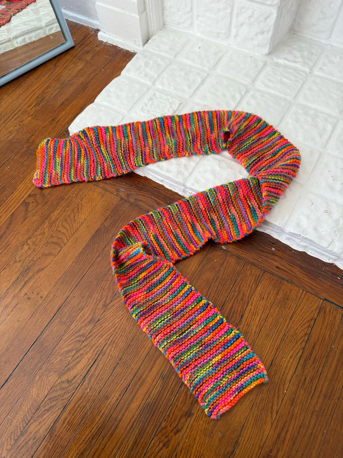 skinny rainbow scarf