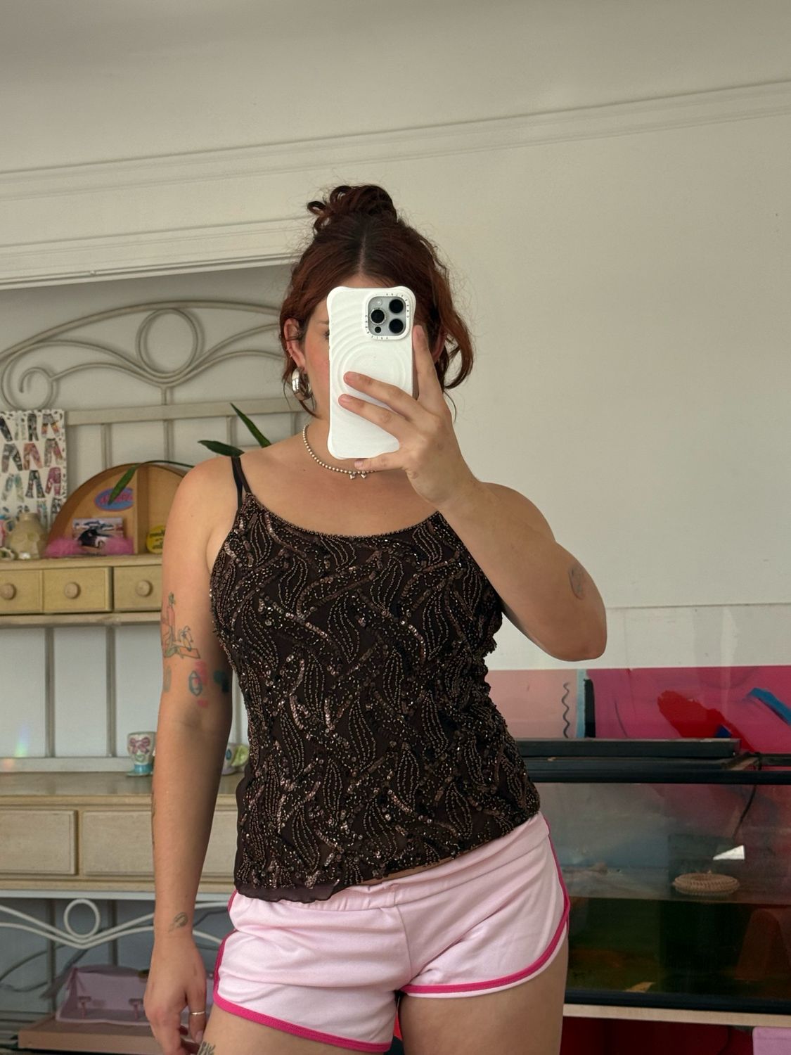 y2k sequin tank