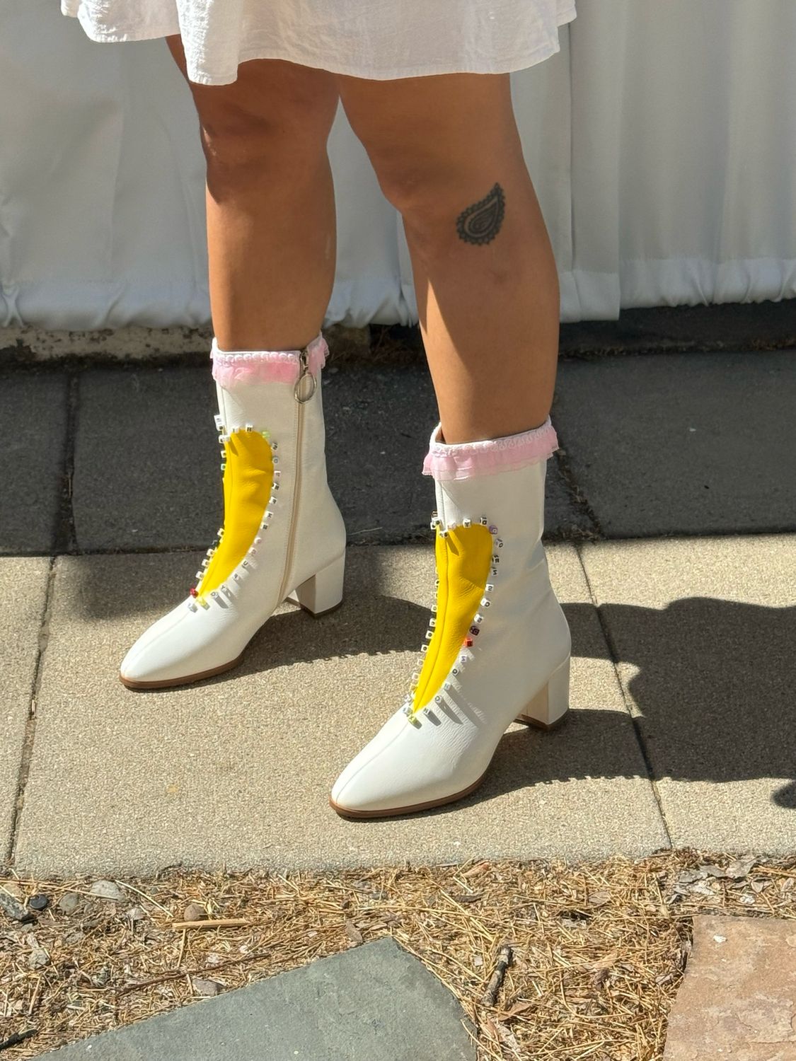 ruffle heart boots (Size 10)
