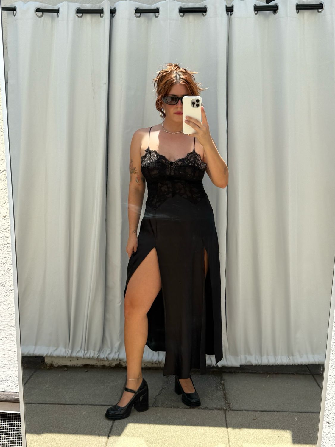 vintage black slip