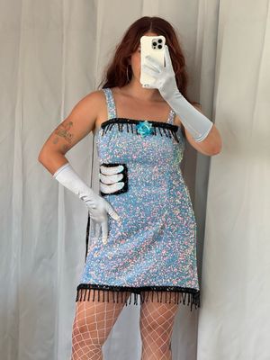 handmade sequin mini dress