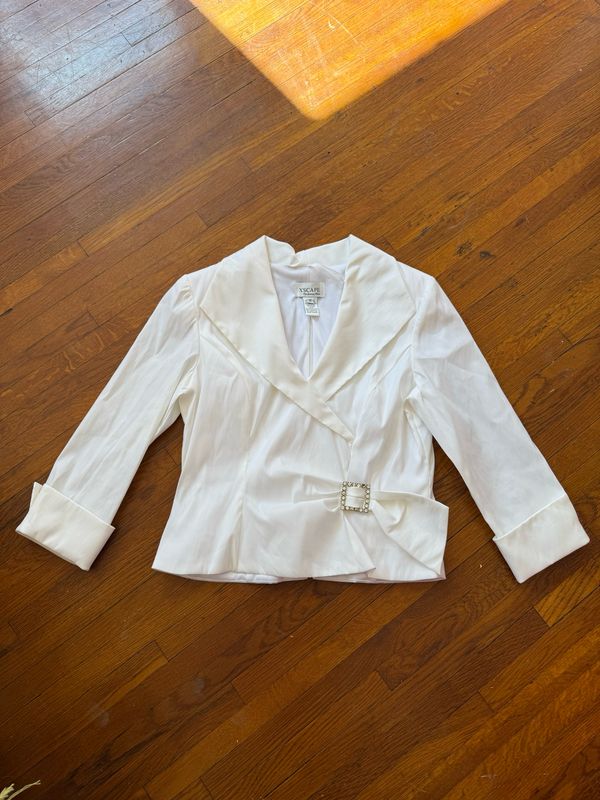 vintage blouse with rhinestone buckle