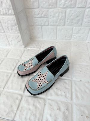 hand painted leather loafers (size 8)