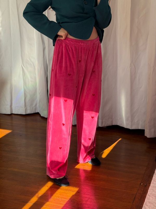 lazy oaf velour track pants