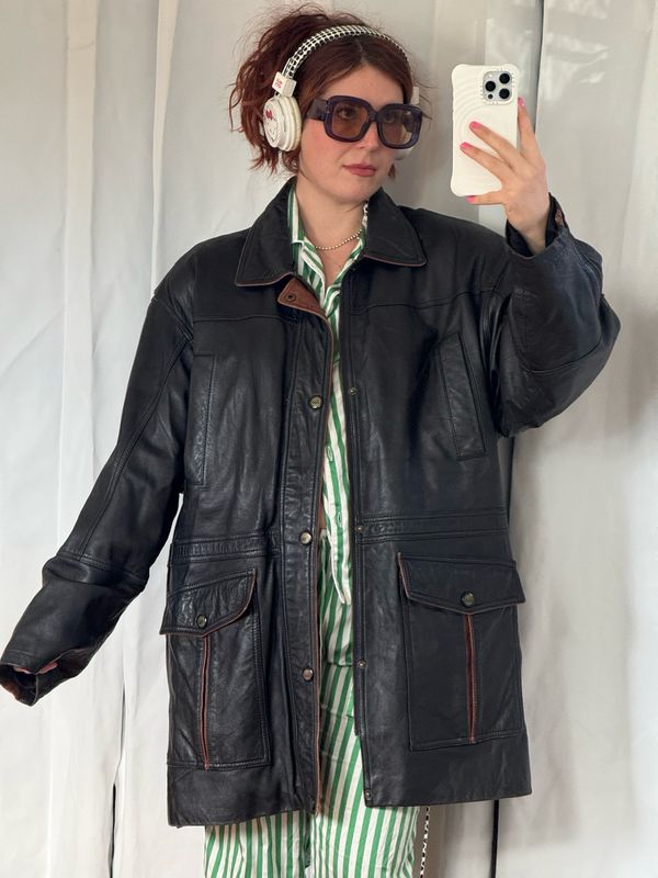 vintage leather jacket