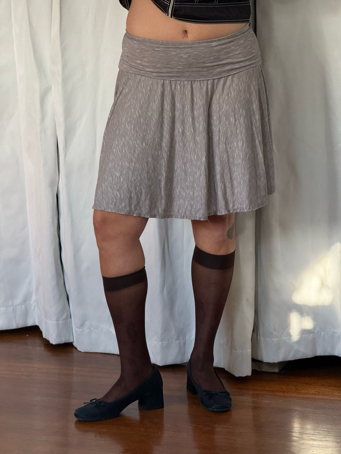 grey foldover skirt