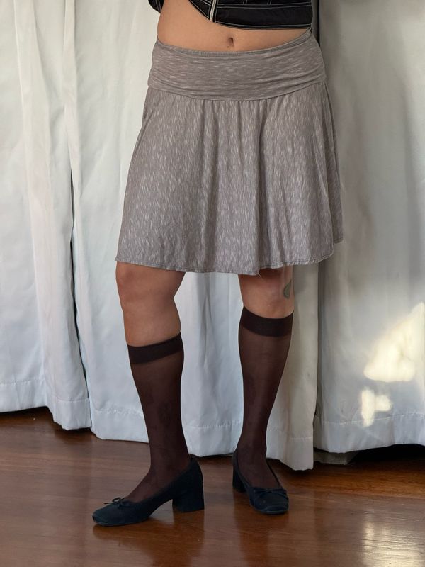 grey foldover skirt