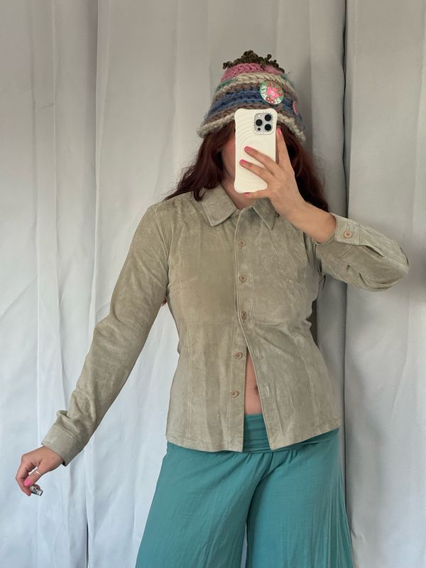 suede button up