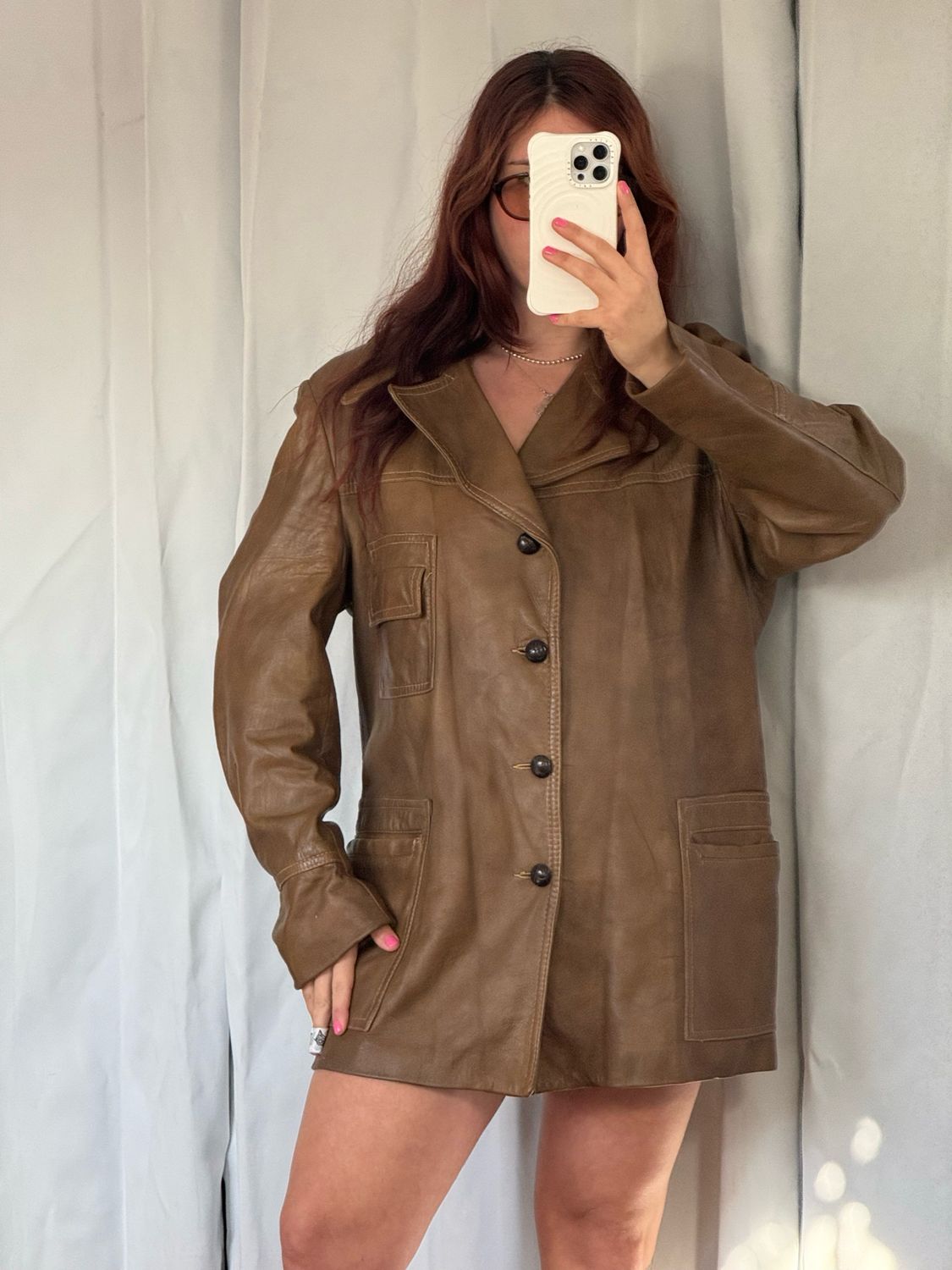 vintage leather jacket