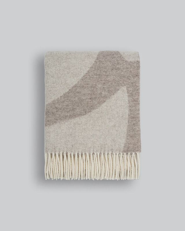 Flagstone Throw- Fawn 100% NZ Wool