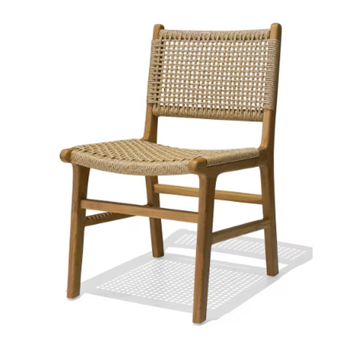 Reclaimed Oak &amp; Rattan Dining Chair