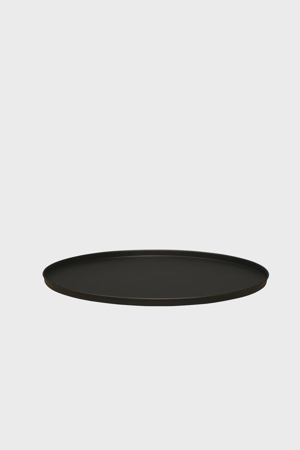 Studio Round Ottoman Tray-Black