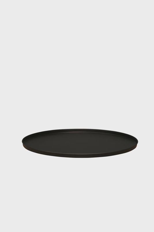 Studio Round Ottoman Tray-Black