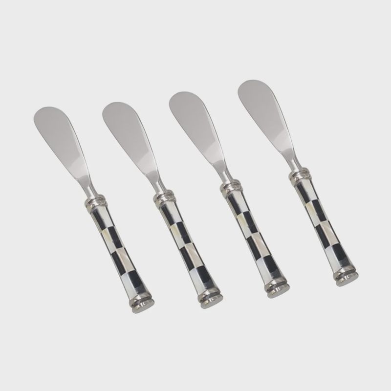 Checker stainless steel pate knife