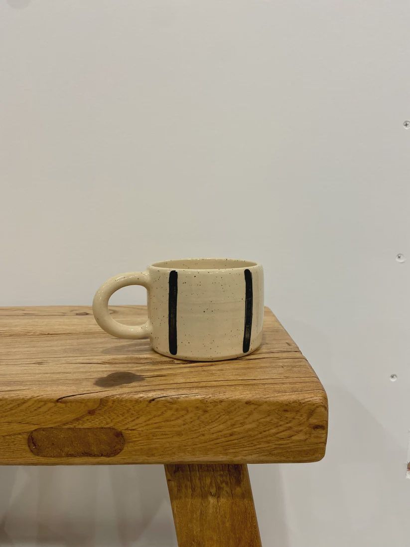 Stripe handled mug
