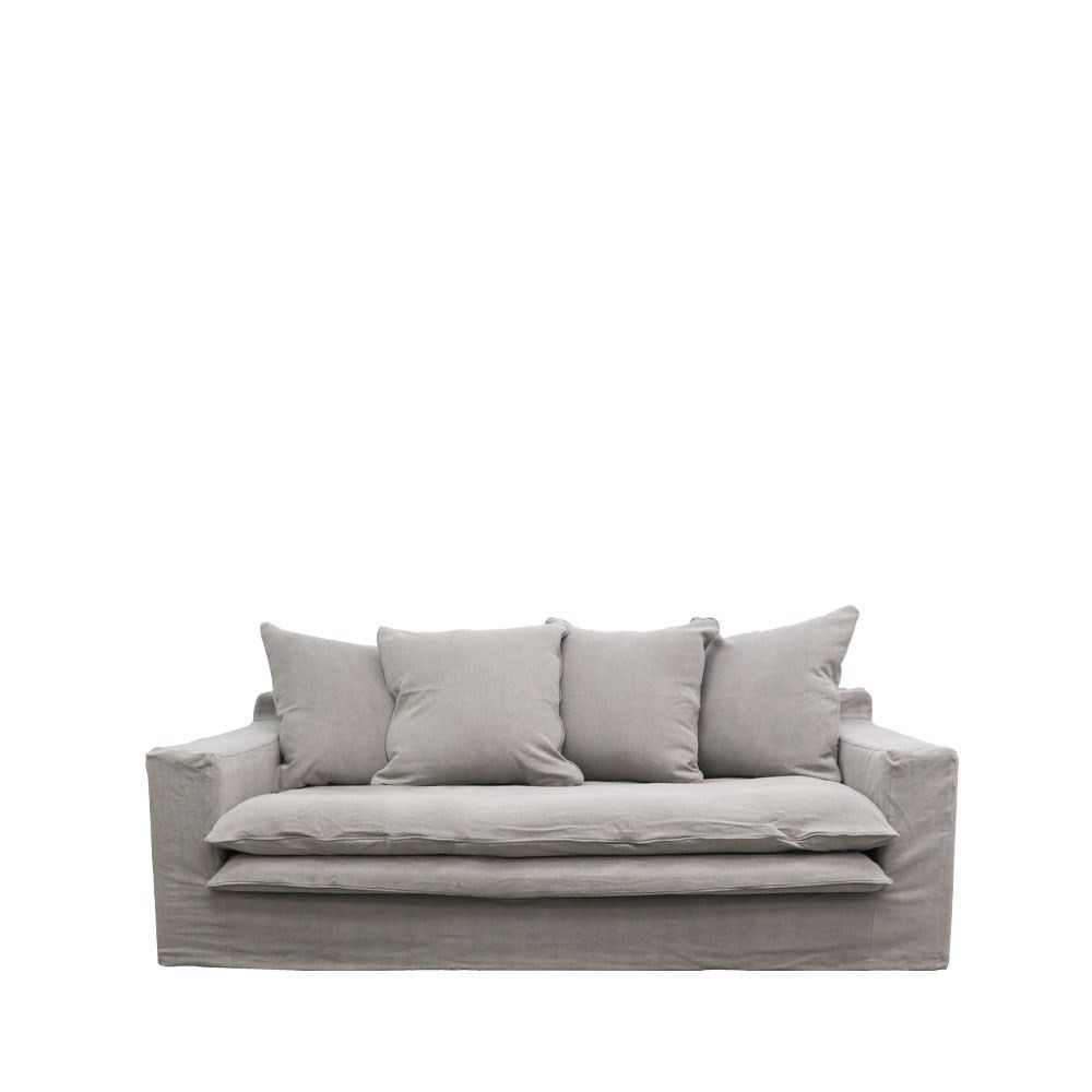 Keely Slipcover Sofa- 2 Seater cement