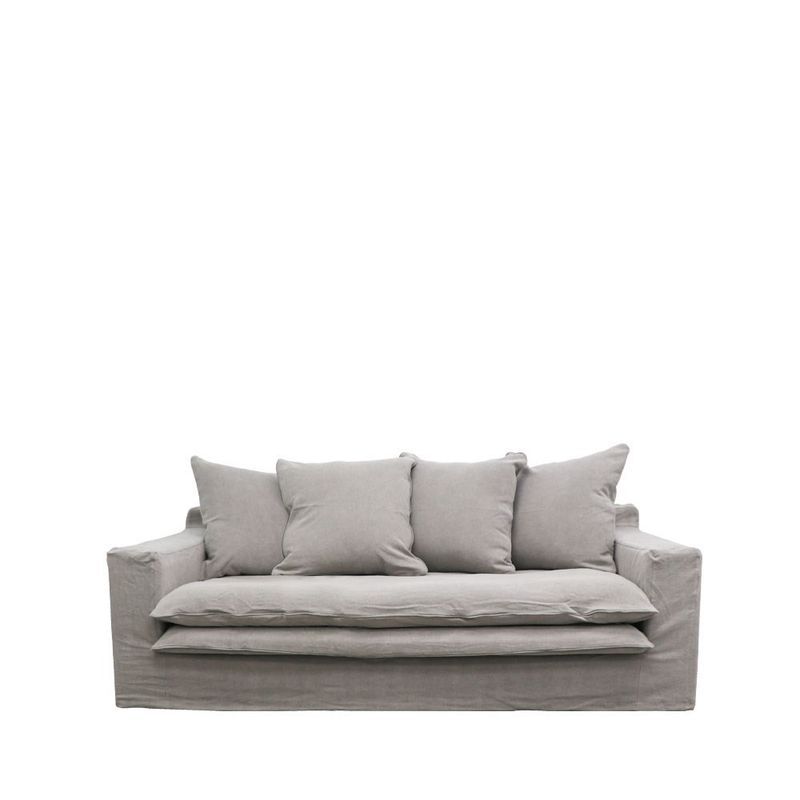Keely Slipcover Sofa- 2 Seater cement
