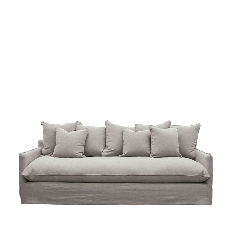 Lotus Slipcover Sofa 3 seater- Cement